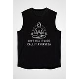 Darkhane Om Siyah Unisex Kolsuz Tişört Kesik Kol T-Shirt - 001-Siyah
