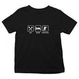 Darkhane Paintball Siyah Unisex Çocuk Tişört T-Shirt - 001-Siyah - 7 - 8 Yaş