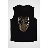Darkhane Paintball Siyah Unisex Kolsuz Kesik Kol T-Shirt - 001-Siyah