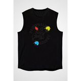 Darkhane Paintball Siyah Unisex Kolsuz Tişört Kesik Kol T-Shirt - 001-Siyah - XL