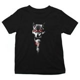 Darkhane Papyonlu Centilmen Kurt Siyah Unisex Çocuk Tişört T-Shirt - 001-Siyah - 5 - 6 Yaş