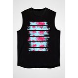 Darkhane Pembe Deniz Anası Siyah Unisex Kolsuz Tişört Kesik Kol T-Shirt - 001-Siyah - 2XL