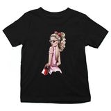 Darkhane Pembe Elbise Fashion Moda Siyah Unisex Çocuk Tişört T-Shirt - 001-Siyah - 7 - 8 Yaş