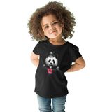 Darkhane Polis Panda Siyah Unisex Çocuk Tişört T-Shirt - 001-Siyah - 3 - 4 Yaş