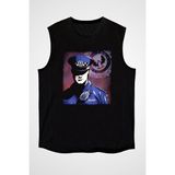 Darkhane Polis Siyah Unisex Kolsuz Tişört Kesik Kol T-Shirt - 001-Siyah - XL
