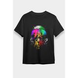 Darkhane Renkli Pilot Kaskı Siyah Unisex Tişört T-Shirt - 001-Siyah - 2XL
