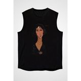 Darkhane Ressam Siyah Unisex Kolsuz Tişört Kesik Kol T-Shirt - 001-Siyah