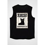 Darkhane Schrödinger'in Kedisi Aranıyor Ilan Siyah Unisex Kolsuz Tişört Kesik Kol T-Shirt - 001-Siyah