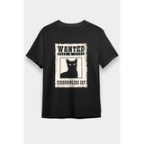 Darkhane Schrödinger'in Kedisi Aranıyor Ilan Siyah Unisex Tişört T-Shirt - 001-Siyah - XL