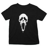 Darkhane Scream Maske Siyah Unisex Çocuk Tişört T-Shirt - 001-Siyah - 5 - 6 Yaş