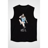 Darkhane Sokak Tarzı Girl Siyah Unisex Kolsuz Tişört Kesik Kol T-Shirt - 001-Siyah