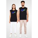 Darkhane Solomon Adaları - Solomon Islands Siyah Unisex Kolsuz Tişört Kesik Kol T-Shirt - 001-Siyah