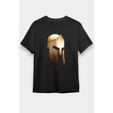 Darkhane Spartalı Kaskı Siyah Unisex Tişört T-Shirt - 001-Siyah