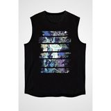 Darkhane Su Yosunları Deniz Yosunu Alg Yosun Siyah Unisex Kolsuz Tişört Kesik Kol T-Shirt - 001-Siyah - 2XL
