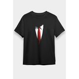 Darkhane Takım Elbise Siyah Unisex Tişört T-Shirt - 001-Siyah - 2XL