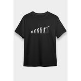 Darkhane Teleskop Evrim Siyah Unisex Tişört T-Shirt - 001-Siyah - XS