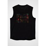 Darkhane Tıbbi Aletler Siyah Unisex Kolsuz Tişört Kesik Kol T-Shirt - 001-Siyah - XL