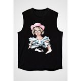 Darkhane Trend Benim Fashion Moda Siyah Unisex Kolsuz Tişört Kesik Kol T-Shirt - 001-Siyah