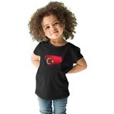 Darkhane Türkiye - Turkey Siyah Unisex Çocuk Tişört T-Shirt - 001-Siyah - 7 - 8 Yaş