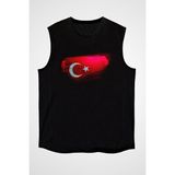 Darkhane Türkiye - Turkey Siyah Unisex Kolsuz Tişört Kesik Kol T-Shirt - 001-Siyah