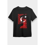 Darkhane Türkiye Uluyan Kurt Siyah Unisex Tişört T-Shirt - 001-Siyah