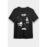 Darkhane Uluyan Kurt Siyah Unisex Tişört T-Shirt - 001-Siyah