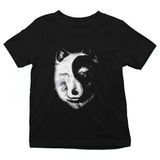 Darkhane Uzakdoğulu Kurt Siyah Unisex Çocuk Tişört T-Shirt - 001-Siyah - 1 - 2 Yaş
