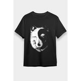 Darkhane Uzakdoğulu Kurt Siyah Unisex Tişört T-Shirt - 001-Siyah - 2XL