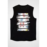 Darkhane Yengeç Siyah Unisex Kolsuz Tişört Kesik Kol T-Shirt - 001-Siyah