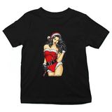 Darkhane Yılbaşı Yeni Yıl Noel Anne Siyah Unisex Çocuk Tişört T-Shirt - 001-Siyah - 3 - 4 Yaş