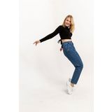 Darkly Jeans Kadın Mavi Yüksek Bel Baggy Fit Jean