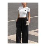 darkopia Kadın Nyc Brooklyn New York Baskılı Baby Tee Penye Crop ve Eşofman Altı - İkili Eşofman Takımı