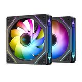 DARKROCK R120-2'li Paket 120 mm Kasa Fanı - Siyah