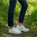 Darkstep 158 Beyaz Cilt Düz Taban Spor Ayakkabı