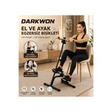 DarkWon Çift Pedallı El Ve Ayak Egzersiz Bisikleti , Mini Kondisyon Bisikleti Ayarlanabilir Dirençli