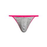 Darkzone Erkek Gri Neon Lastikli String Pembe-Gri M