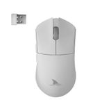 Darmoshark M3 Pro Kablosuz Oyun Faresi, Üç Modlu 2.4G/USB-C/Bluetooth Fare 26KDPI'ye kadar, PAW3395 Optik Sensör Hafif 55g, 8 programlanabilir Düğme 500MAh Pil Ömrü, Dizüstü Bilgisayar Faresi (W)