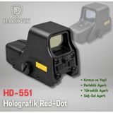 Darovik HD-551 Red-Dot Kırmızı Yeşil Işıklı Reddot Holografik Nişangah