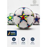 Darovik Profesyonel Futbol Topu Sert Zemin Halı Saha Antrenman Dikişli Yıldızlı Top No: 5 - Beyaz - Mavi - Yeşil