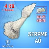 Darovik Serpme Ağ 4 kg Kurşunlu Balık Ağı 2 Metre Yükseklik 1 Parça Pratik Kullanım