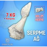 Darovik Serpme Ağ 7 kg Kurşunlu Balık Ağı – Atma Ipi Hediyeli