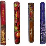 Darshan Altıgen Çubuk Tütsü Seti (Sandal, Çilek, Misk, Lavanta) - 4'Lü Paket