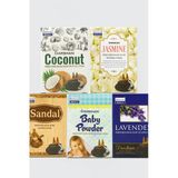 Darshan Ters Geri Akışlı Şelale Tütsü 5'li Set (Coconut - Jasmine - Sandal - Baby Powder - Lavender)