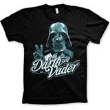Darth Vader Cool Hood Vader Star Wars Tişört - Siyah - XL