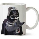 Darth Vader Porselen Kupa Bardak - Beyaz - 300 cc