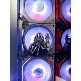 Darth Vader Siyah Çerçeveli 120X120 mm Oyun Pc Aksesuarı, Masaüstü Bilgisayar Fan Kapağı Gaming