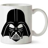 Darth Vader Star Wars 3 Porselen Kupa Bardak - Beyaz - 300 cc
