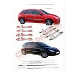 darwish Ford Focus 1 1998-2005 Kapı Kolu 4 Kapı Ve Cam Çıtası 4 Parça Krom Paslanmaz Çelik Uyumlu