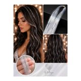 Darya DD245 Işıltılı Gümüş Gri Tinsel Saç Simi Uzatma Gelin Teli - Bride ' s hair strand - Gray silver hair