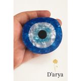 Darya Dd474 Nazar Boncuğu Saç Mandal Toka – Mavi (6 Cm)